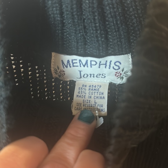 NWT Vintage Memphis Jones Floral Knit Cropped Sweater - Picture 5 of 7